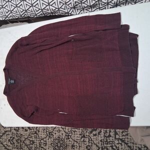 Burgundy Cardigan Sweater